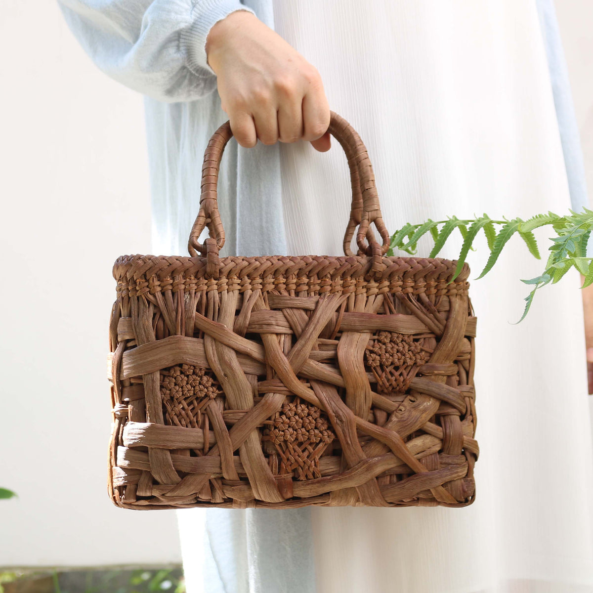 Wild Grape Vine Basket Bag