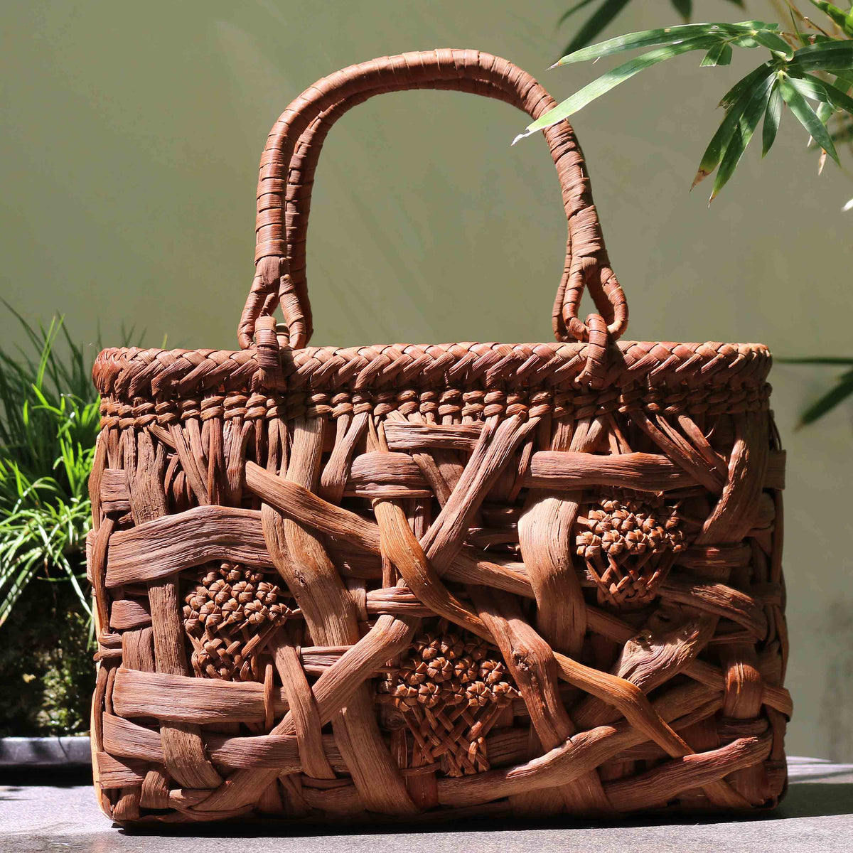 Wild Grape Vine Basket Bag