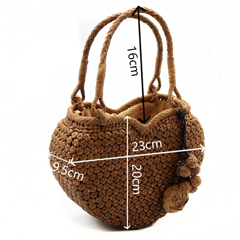 Wild Grape Vine Basket Bag | Heart