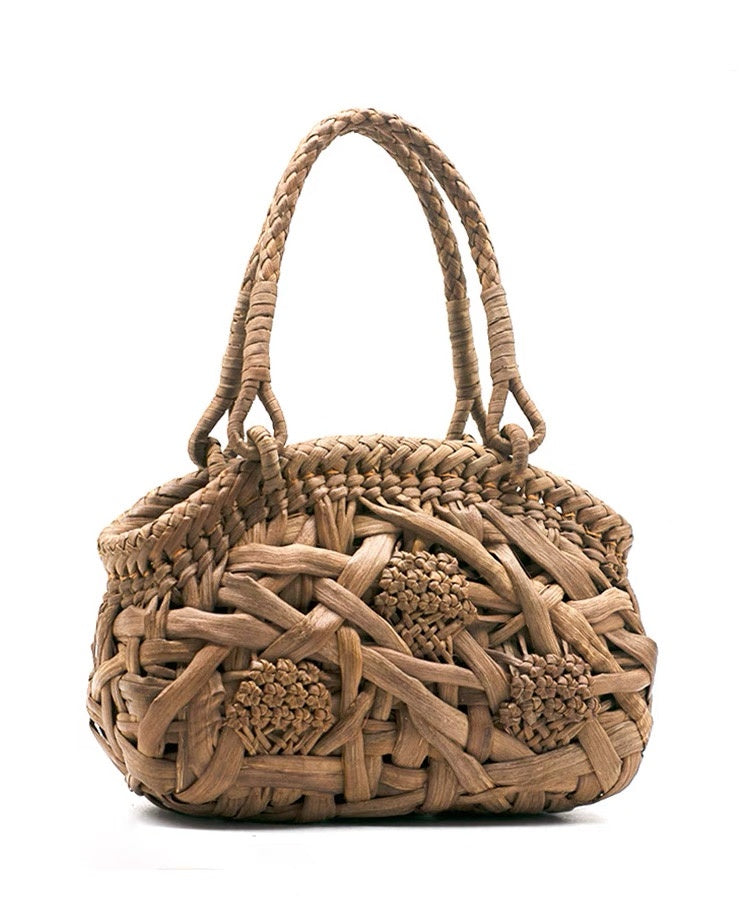 Wild Grape Vine Basket Bag | Mushroom Motif