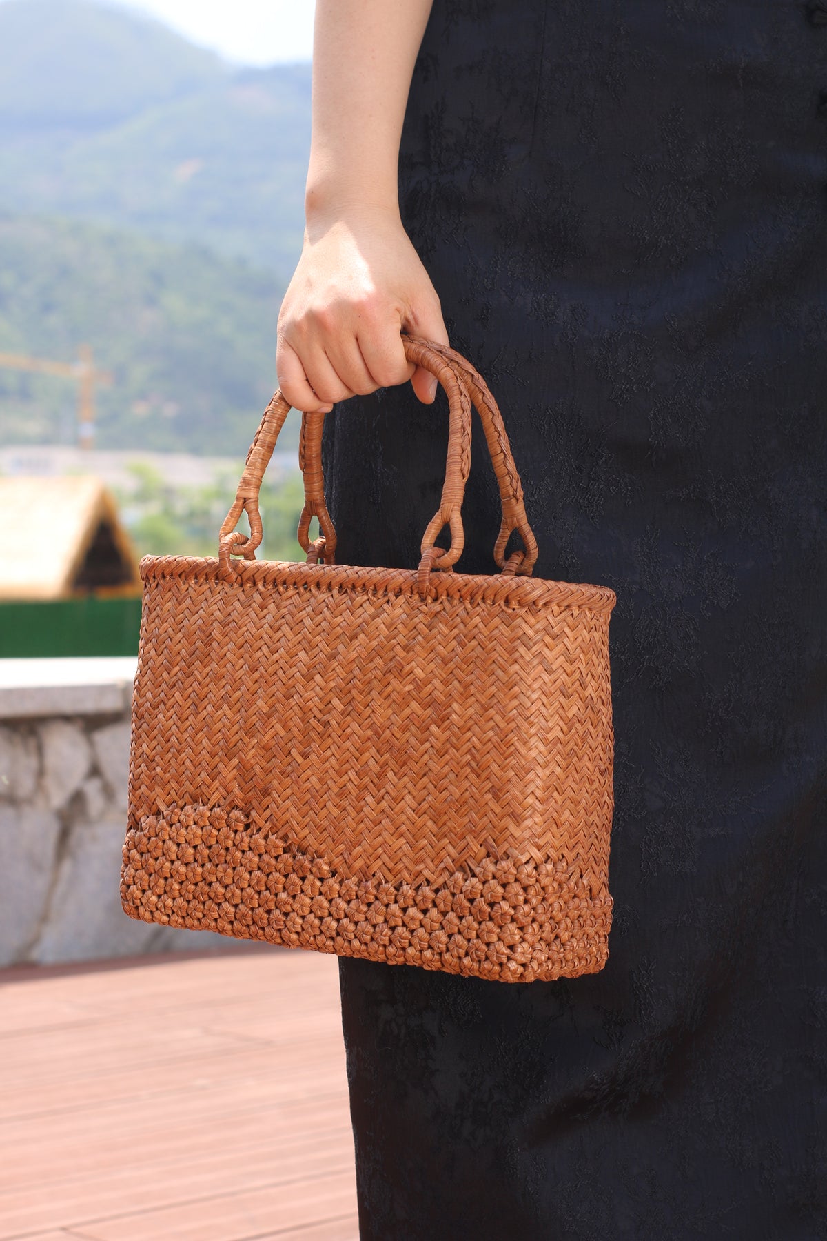 
High Mountains, Flowing Water | Wild Grape Vine Basket Bag