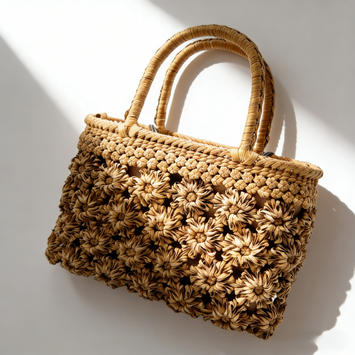 Full-Weave Cherry Blossom Bag | Wild Grape Vine Basket Bag