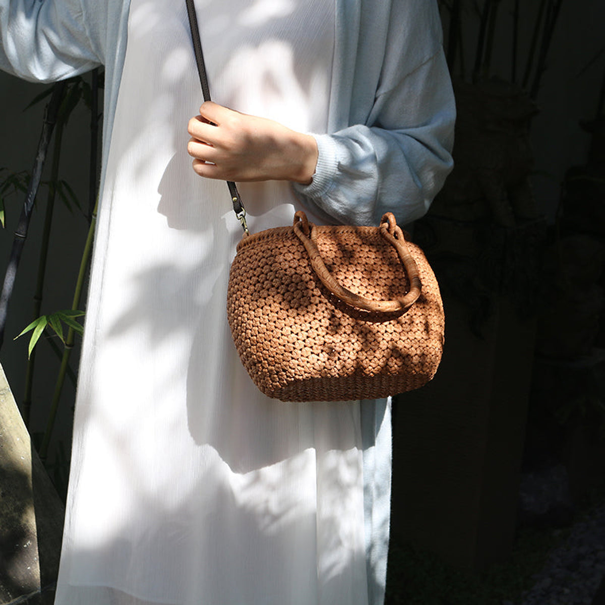 
Wild Grape Vine Basket Bag | Hexagonal Flower Weave